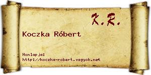 Koczka Róbert névjegykártya
