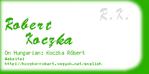 robert koczka business card